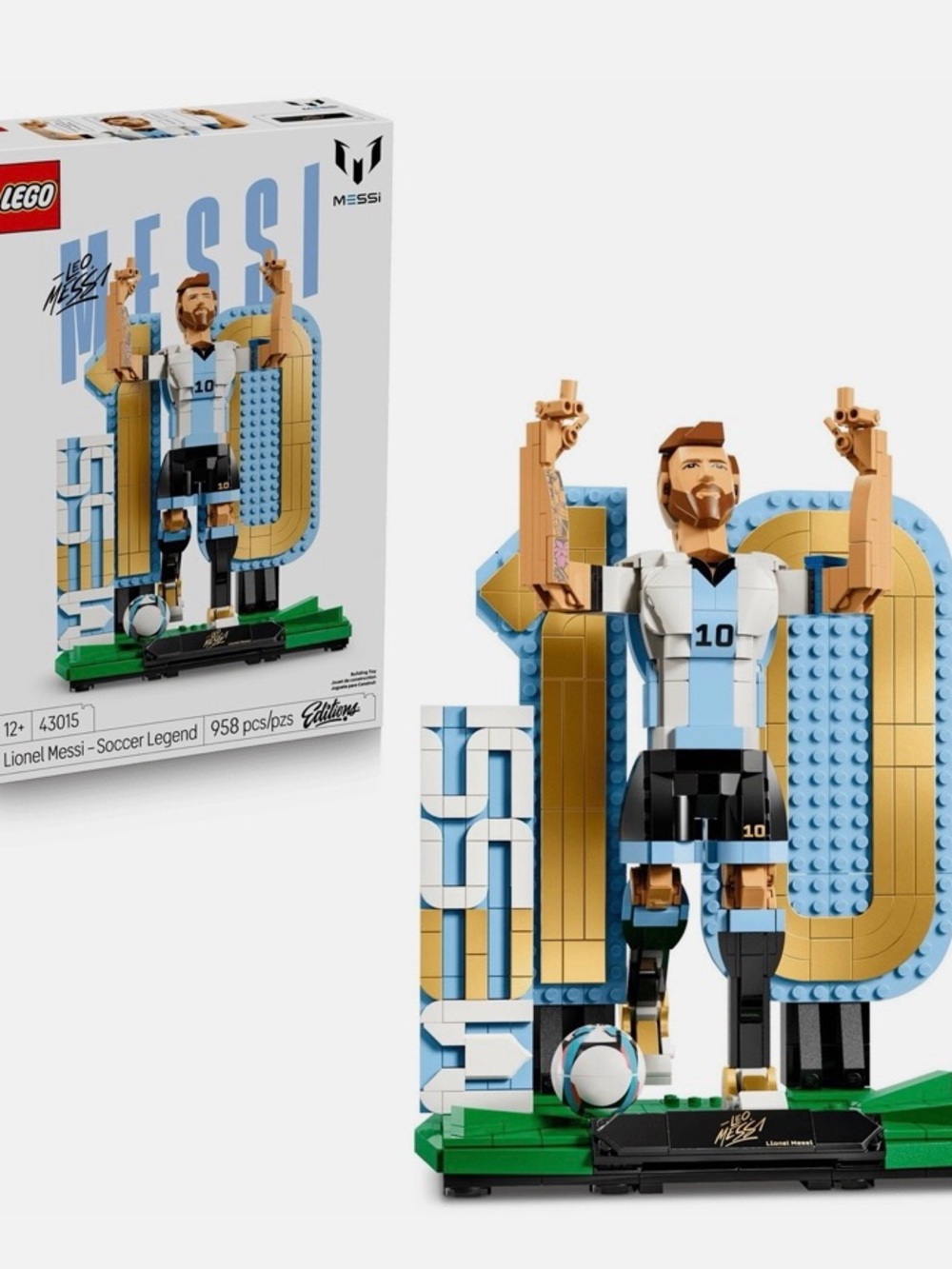 LEGO Messi Soccer Legend Set – Blue White Gold Black 2026